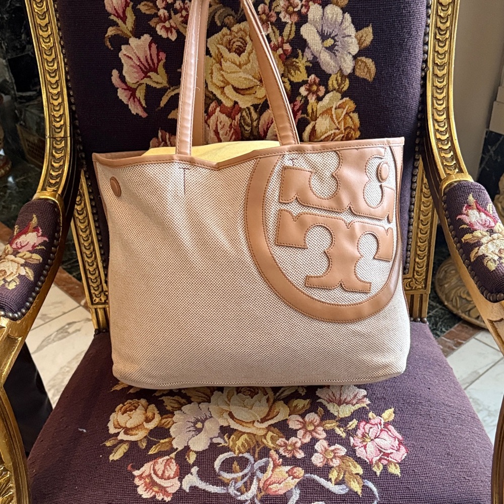 Tory Burch Beige and Brown Women's Tote